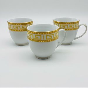 Casati Fine Porcelain Coffee/Espresso Cups Barvaria Design Set of 3